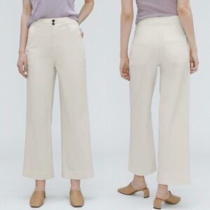 Everlane Organic Wide‎ Leg Pant 00 Bone White